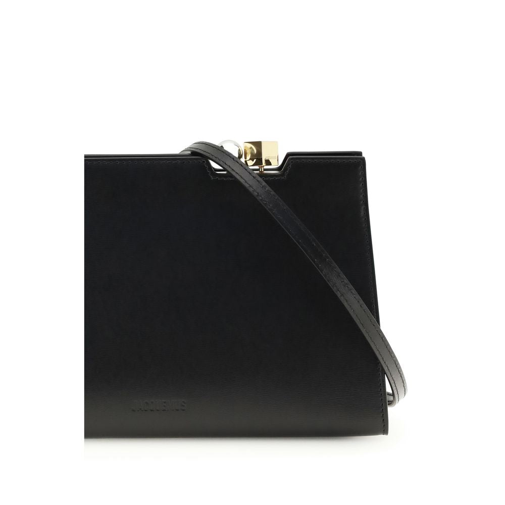 Jacquemus Black Calf Leather Bos Taurus Shoulder Bag Jacquemus