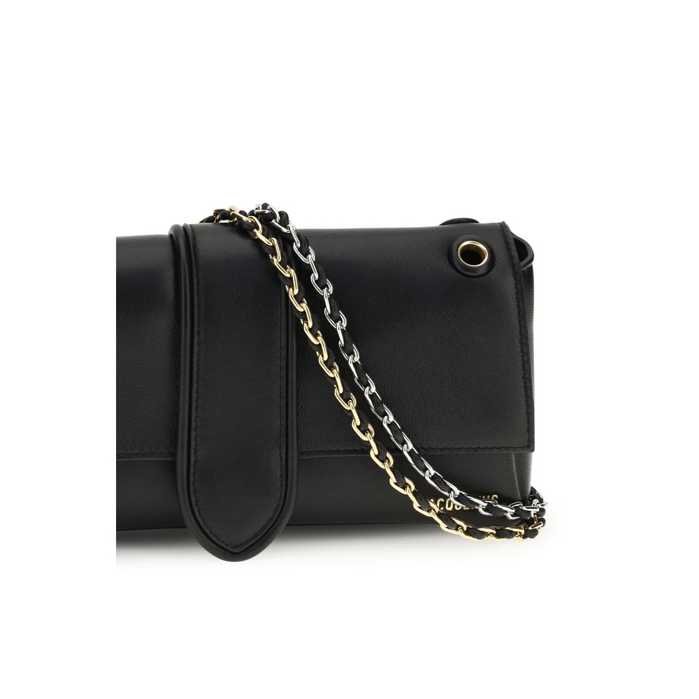 Jacquemus Black Calf Leather Bos Taurus Shoulder Bag Jacquemus