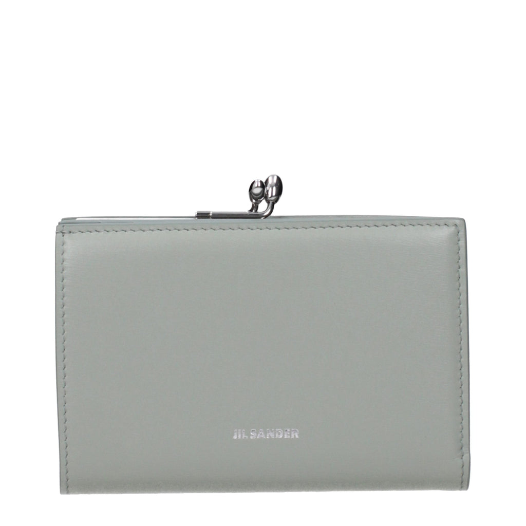 Jil Sander Green Leather Wallet Jil Sander
