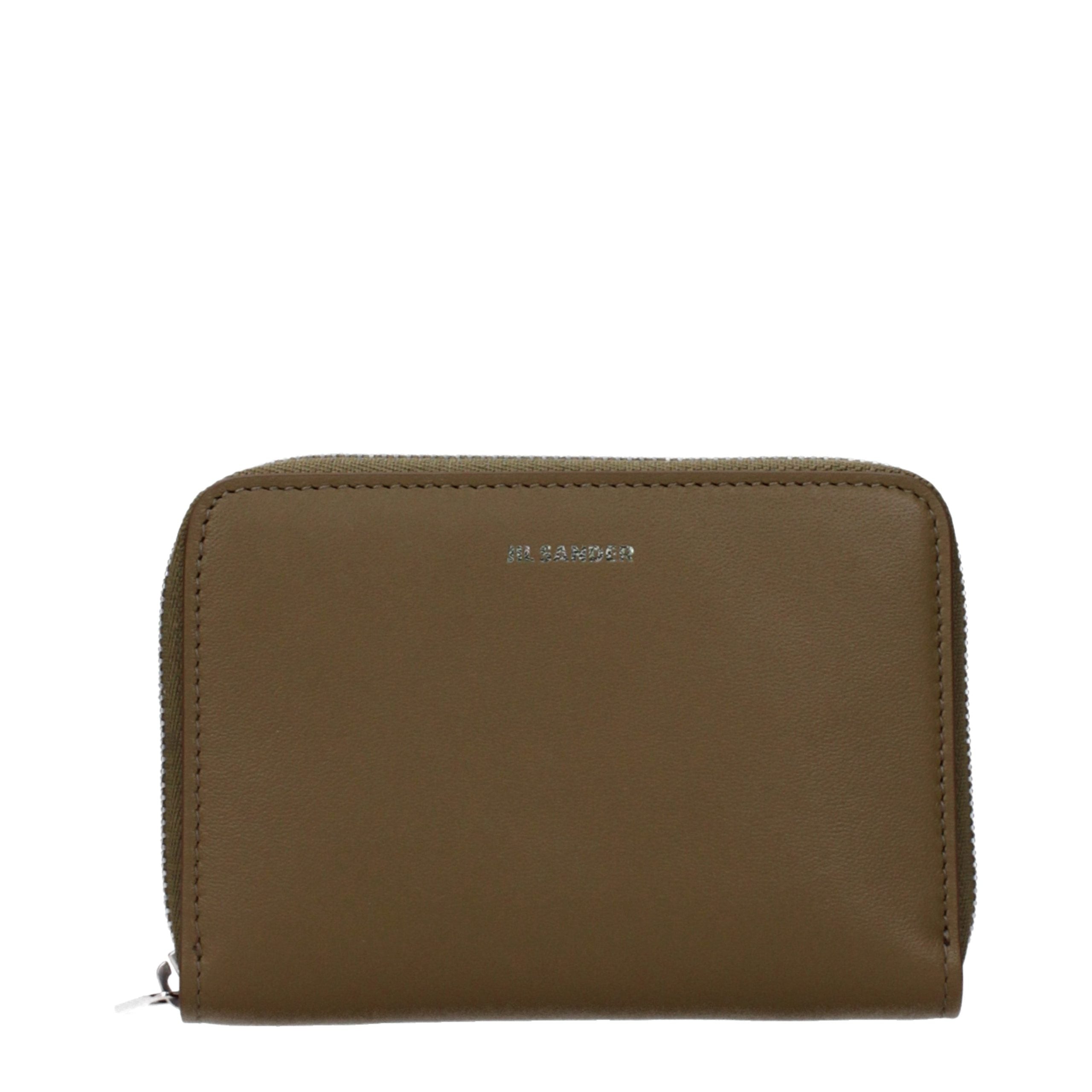Jil Sander Brown Leather Wallet Jil Sander