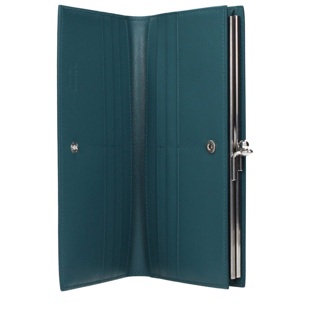 Jil Sander Blue Leather Wallet Jil Sander