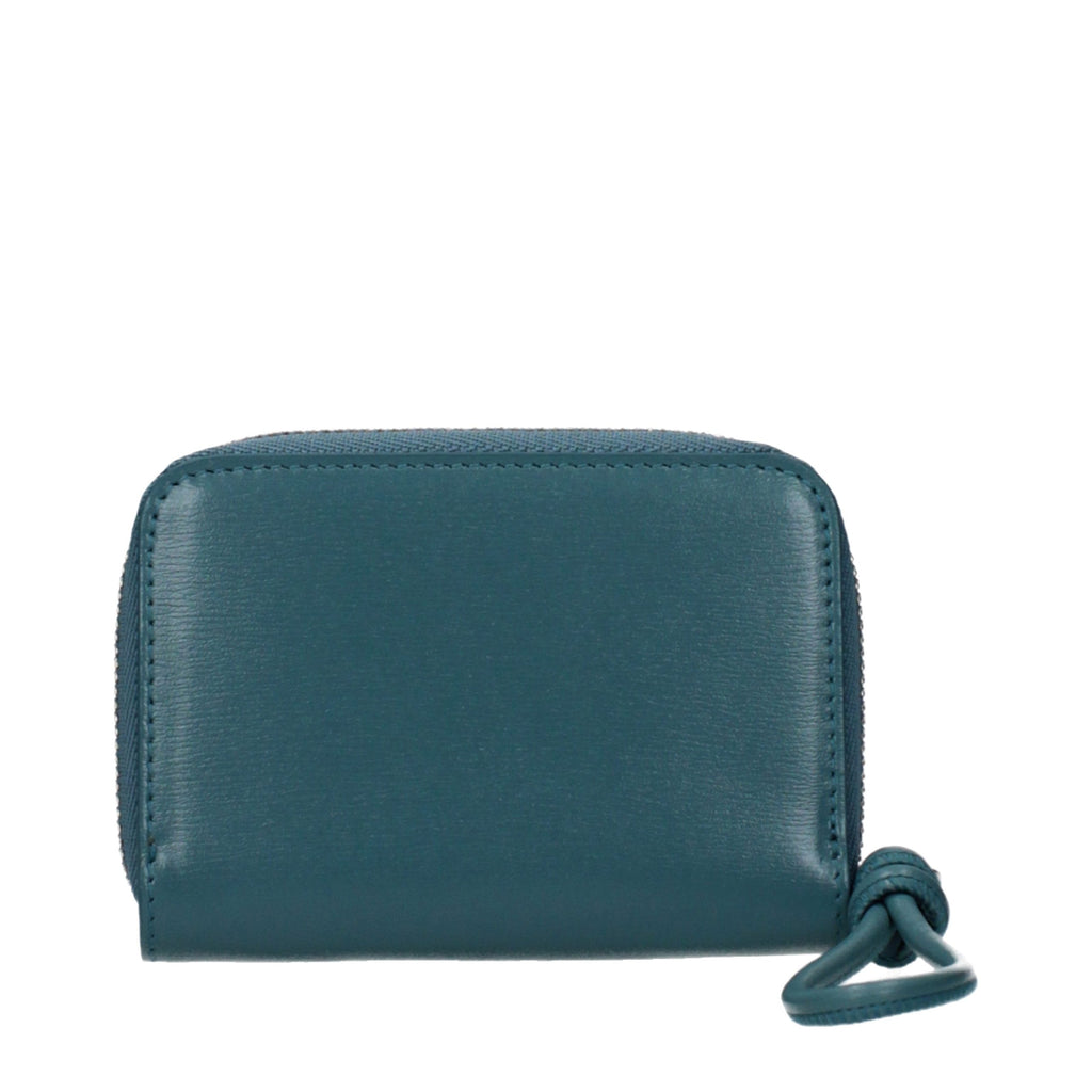 Jil Sander Blue Leather Wallet Jil Sander