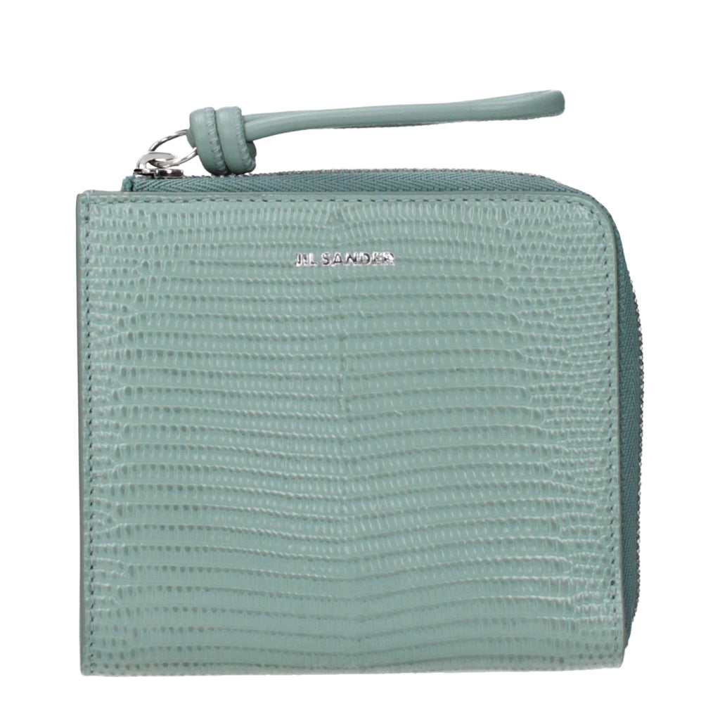 Jil Sander Green Leather Wallet Jil Sander