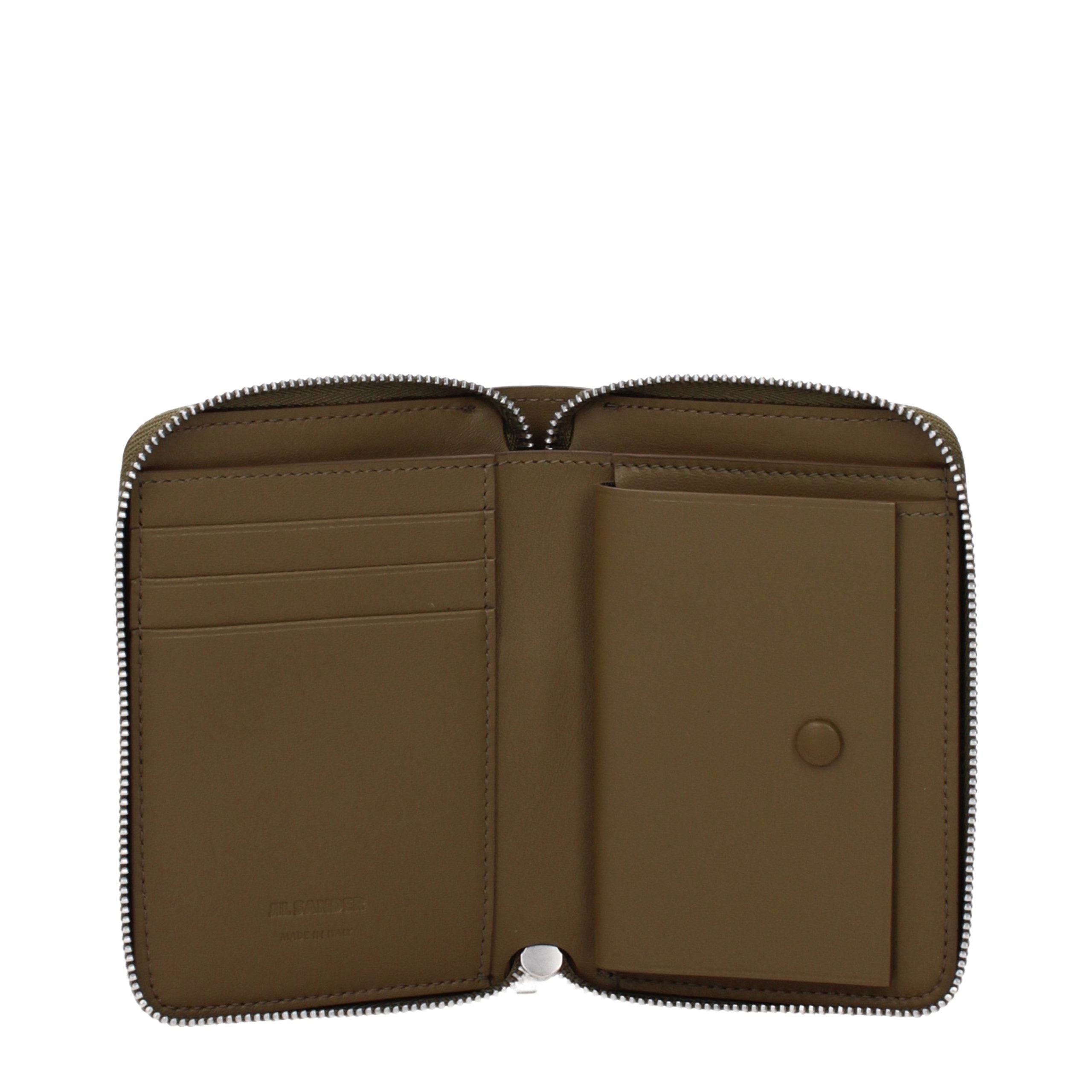 Jil Sander Brown Leather Wallet Jil Sander