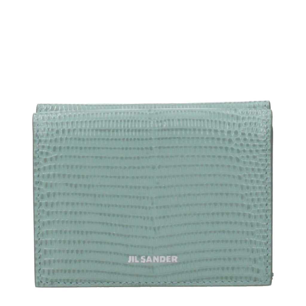 Jil Sander Green Leather Wallet Jil Sander