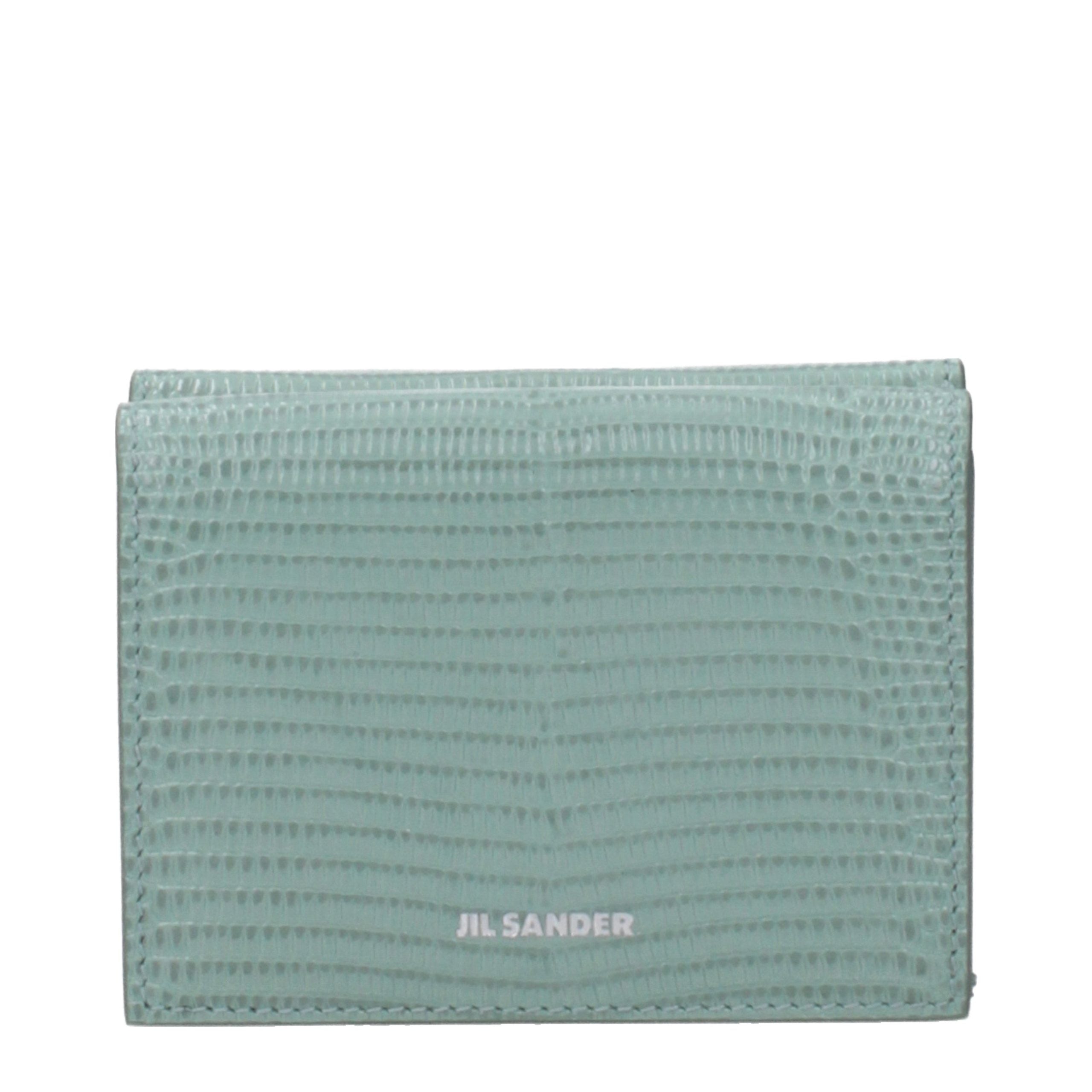Jil Sander Green Leather Wallet Jil Sander