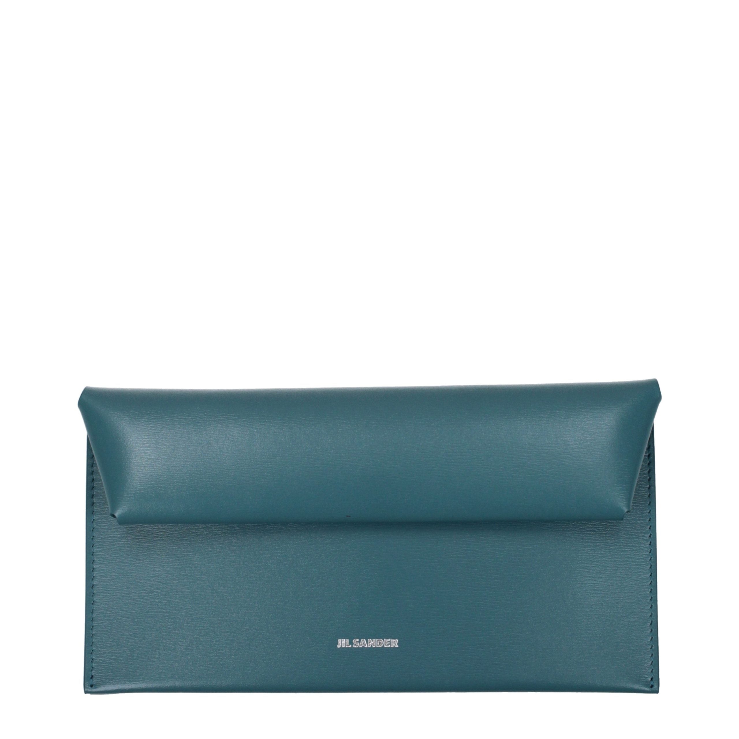 Jil Sander Blue Leather Wallet Jil Sander