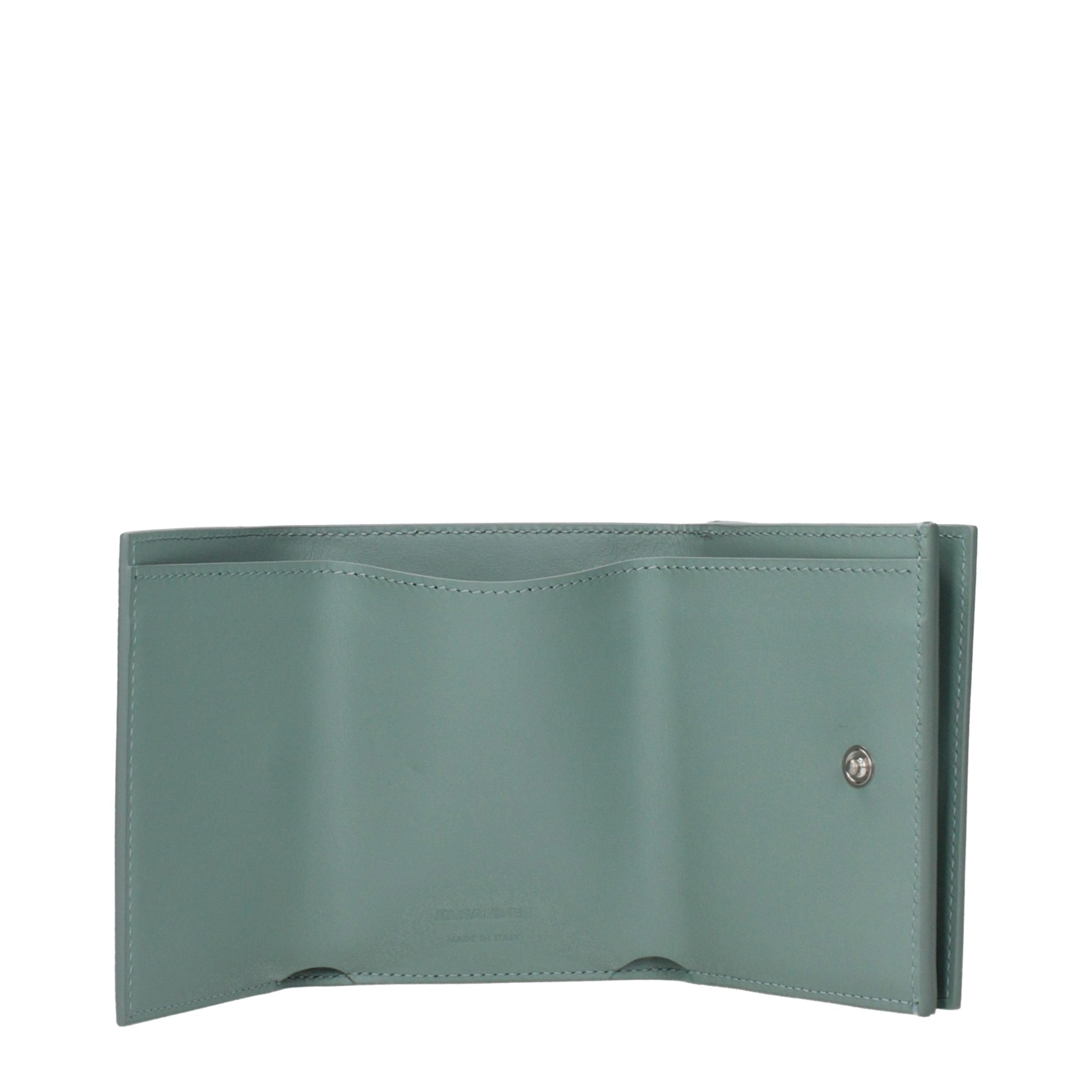 Jil Sander Green Leather Wallet Jil Sander