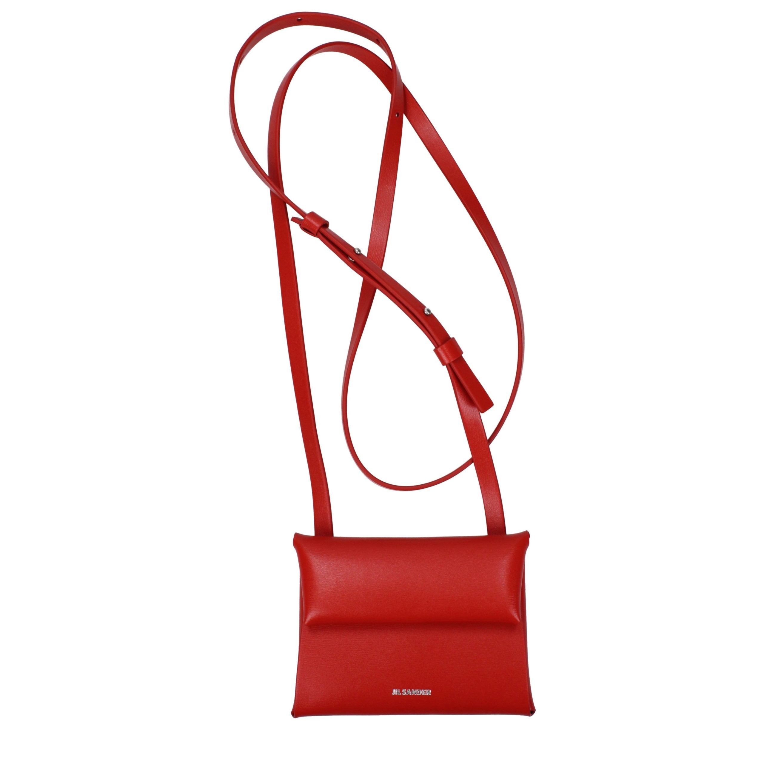 Jil Sander crossbodytas in rood Jil Sander