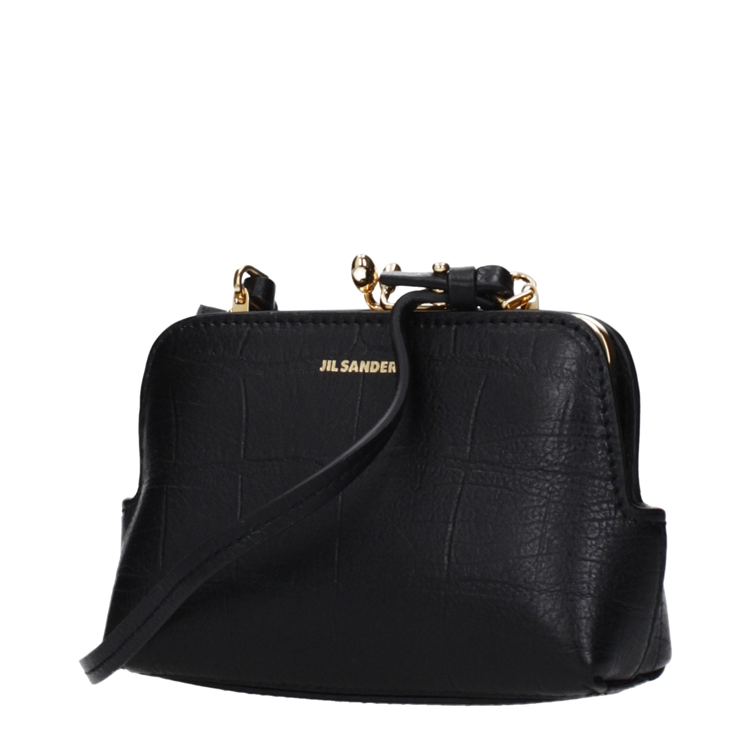 Jil Sander Black Leather Crossbody Bag Jil Sander