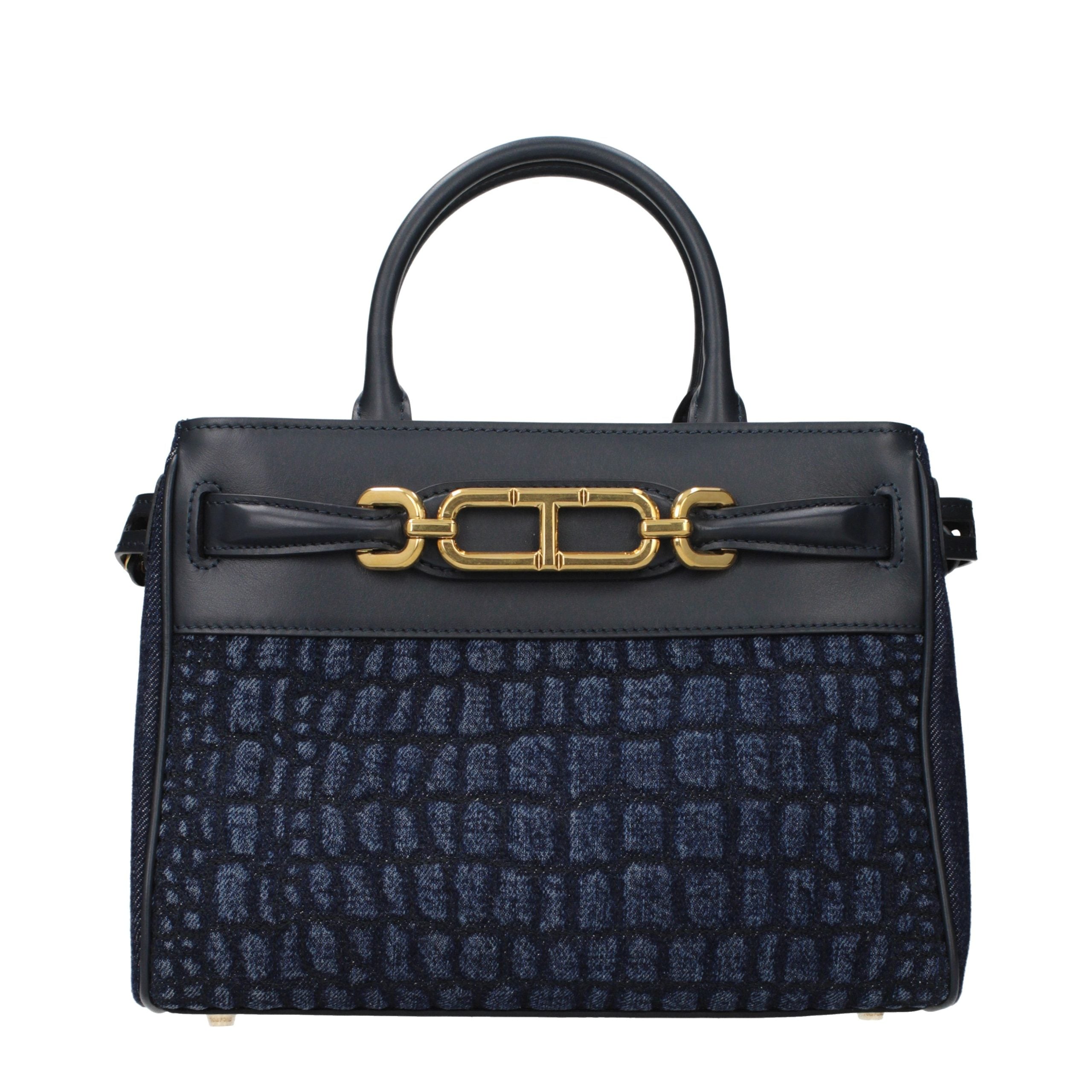 Tom Ford Blue Fabric Handbag Tom Ford
