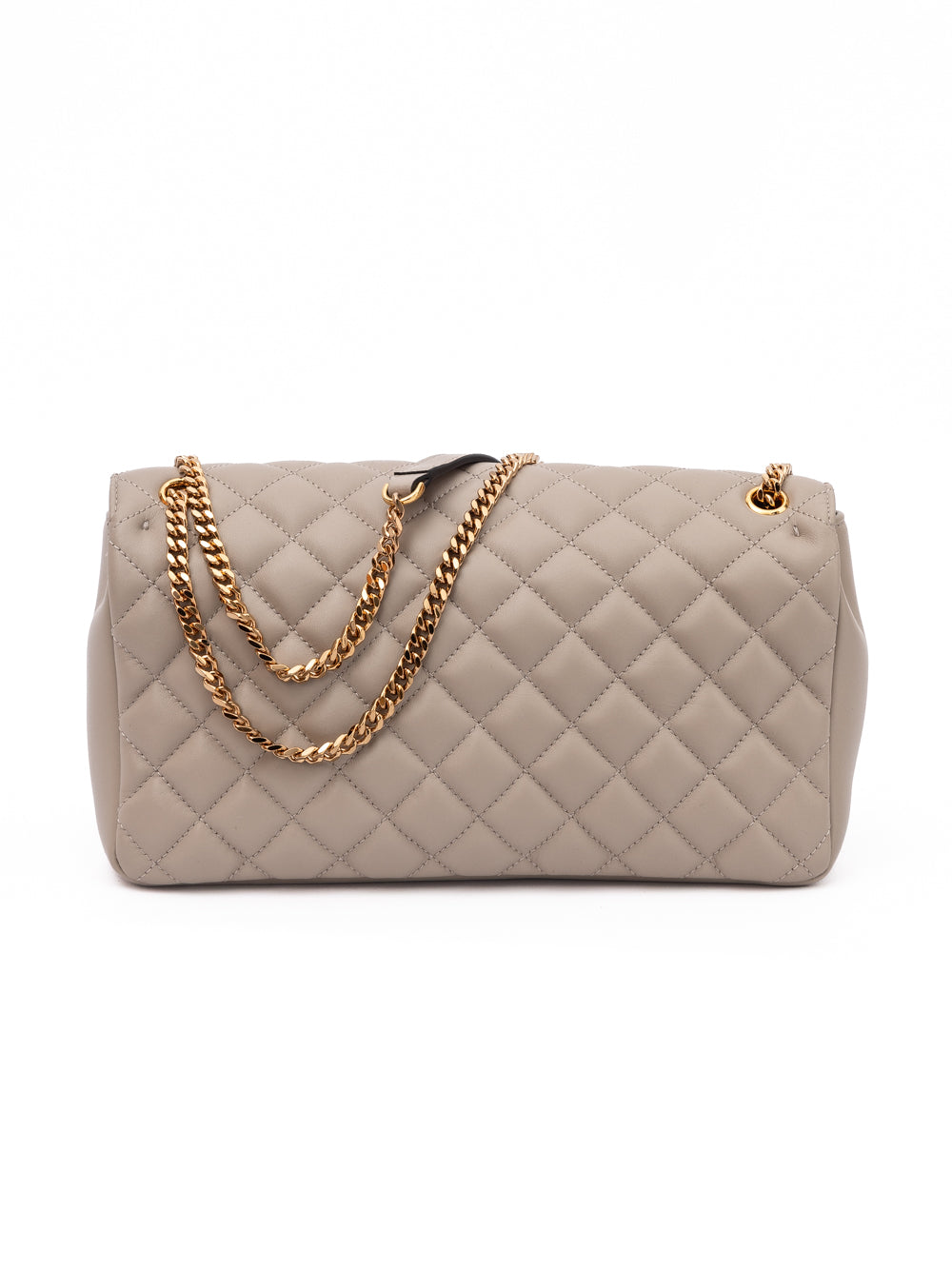 Versace Taupe Quilted Leather Shoulder Strap Bag Versace
