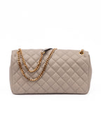 Versace Taupe Quilted Leather Shoulder Strap Bag Versace