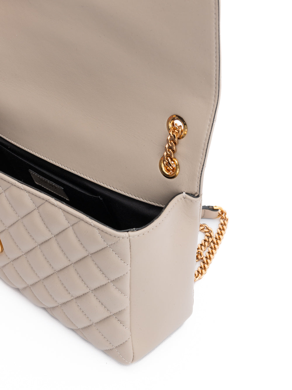 Versace Taupe Quilted Leather Shoulder Strap Bag Versace