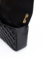 Versace Black Quilted Leather Shoulder Strap Bag Versace