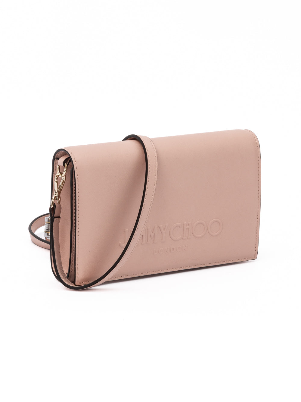 Jimmy Choo Podwer Pink Leather Shoulder Strap Bag Jimmy Choo