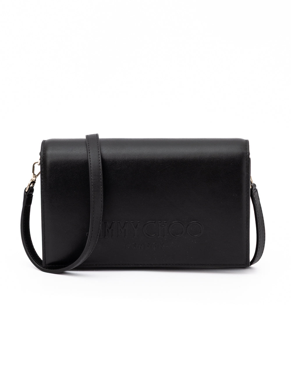 Jimmy Choo Black Avenue Leather Shoulder Strap Bag Jimmy Choo