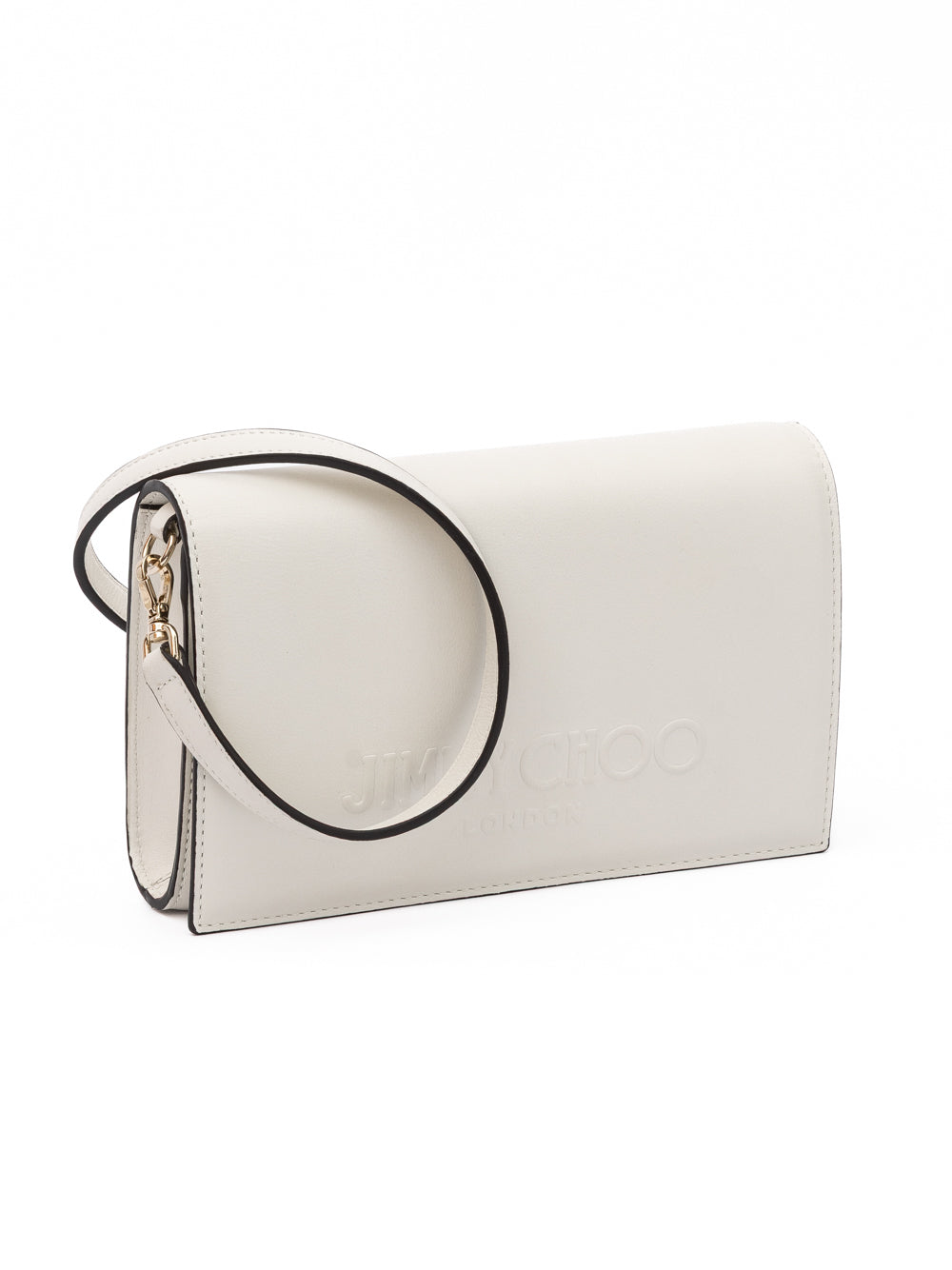 Jimmy Choo White Avenue Leather Shoulder Strap Bag Jimmy Choo