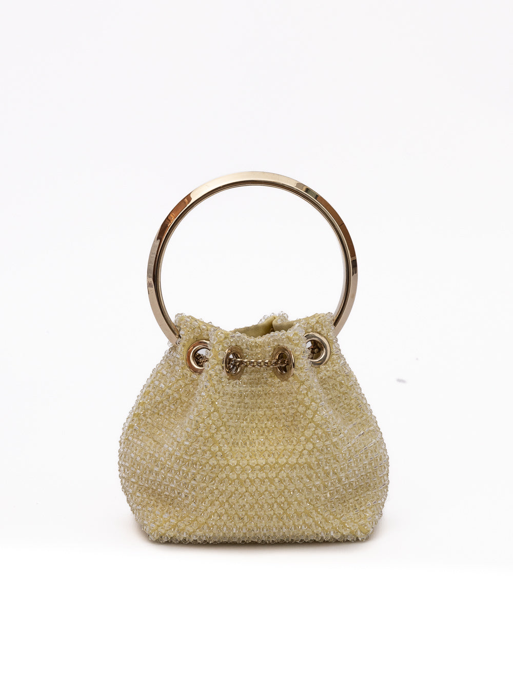 Jimmy Choo Yellow Bon Bon Micro Crystals Bucket Jimmy Choo