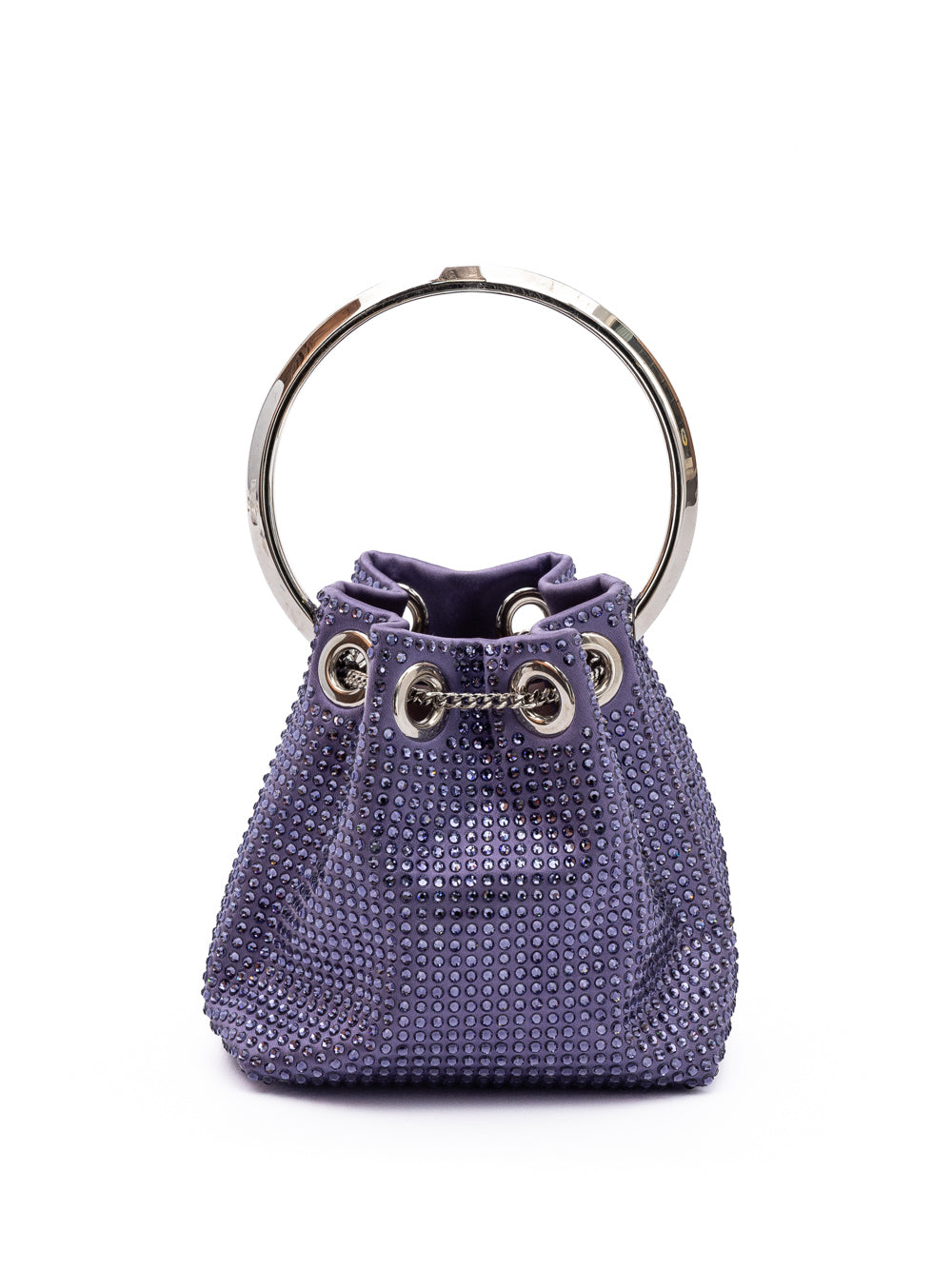 Jimmy Choo Purple Bon Bon Micro Crystals Bucket Jimmy Choo