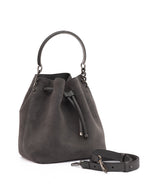 Jimmy Choo Dark Grey Bon Bon Suede Bucket Jimmy Choo