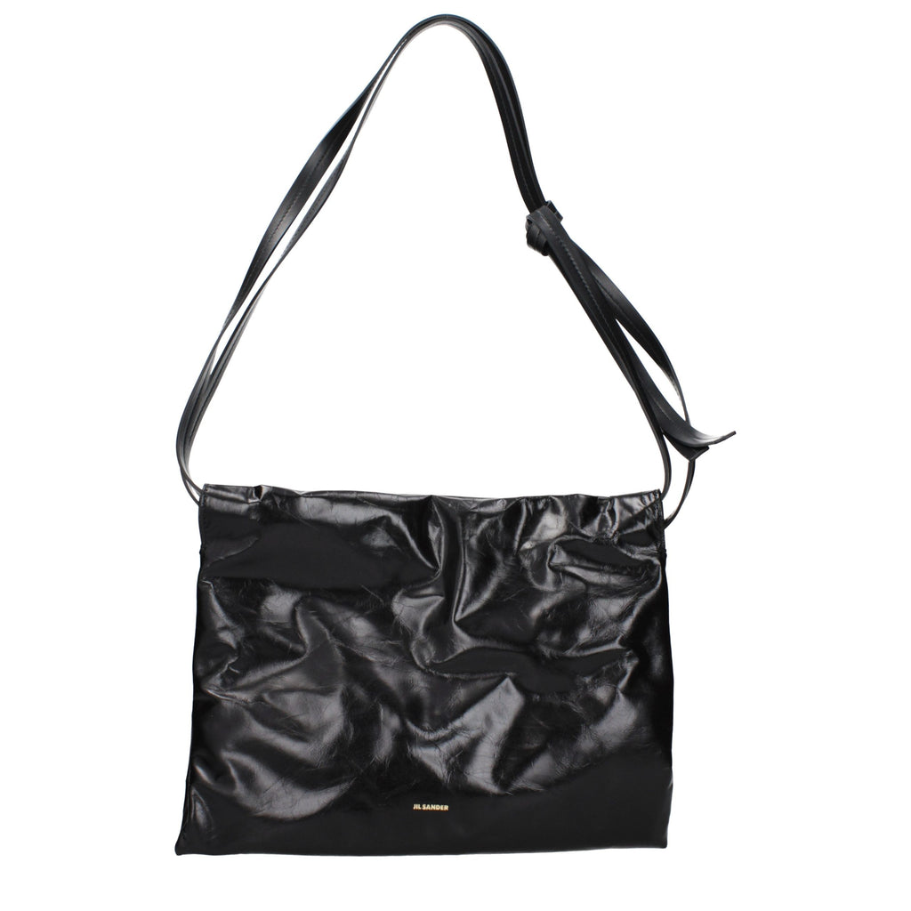 Jil Sander Black Leather Shoulder Bag Jil Sander