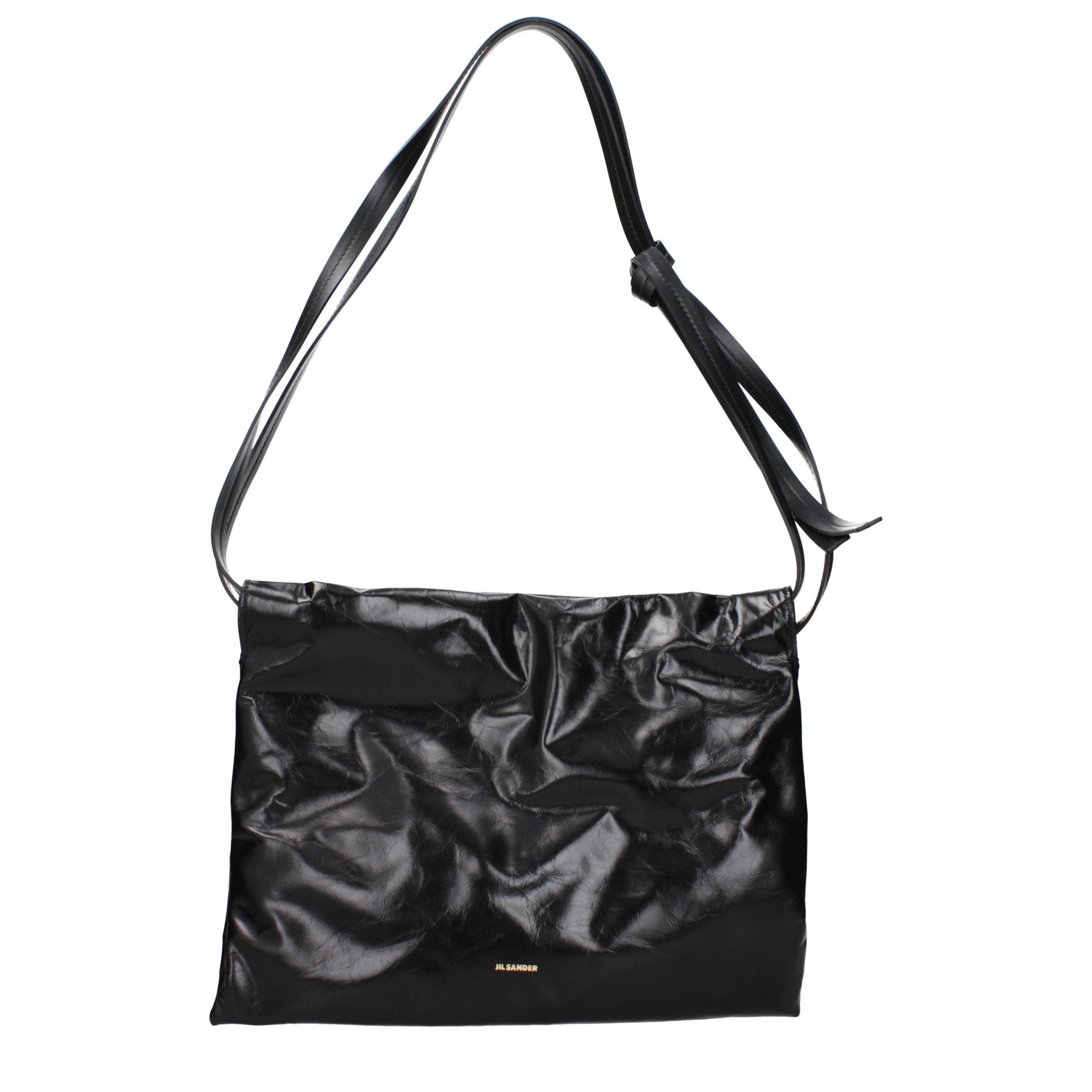 Jil Sander Black Leather Shoulder Bag Jil Sander