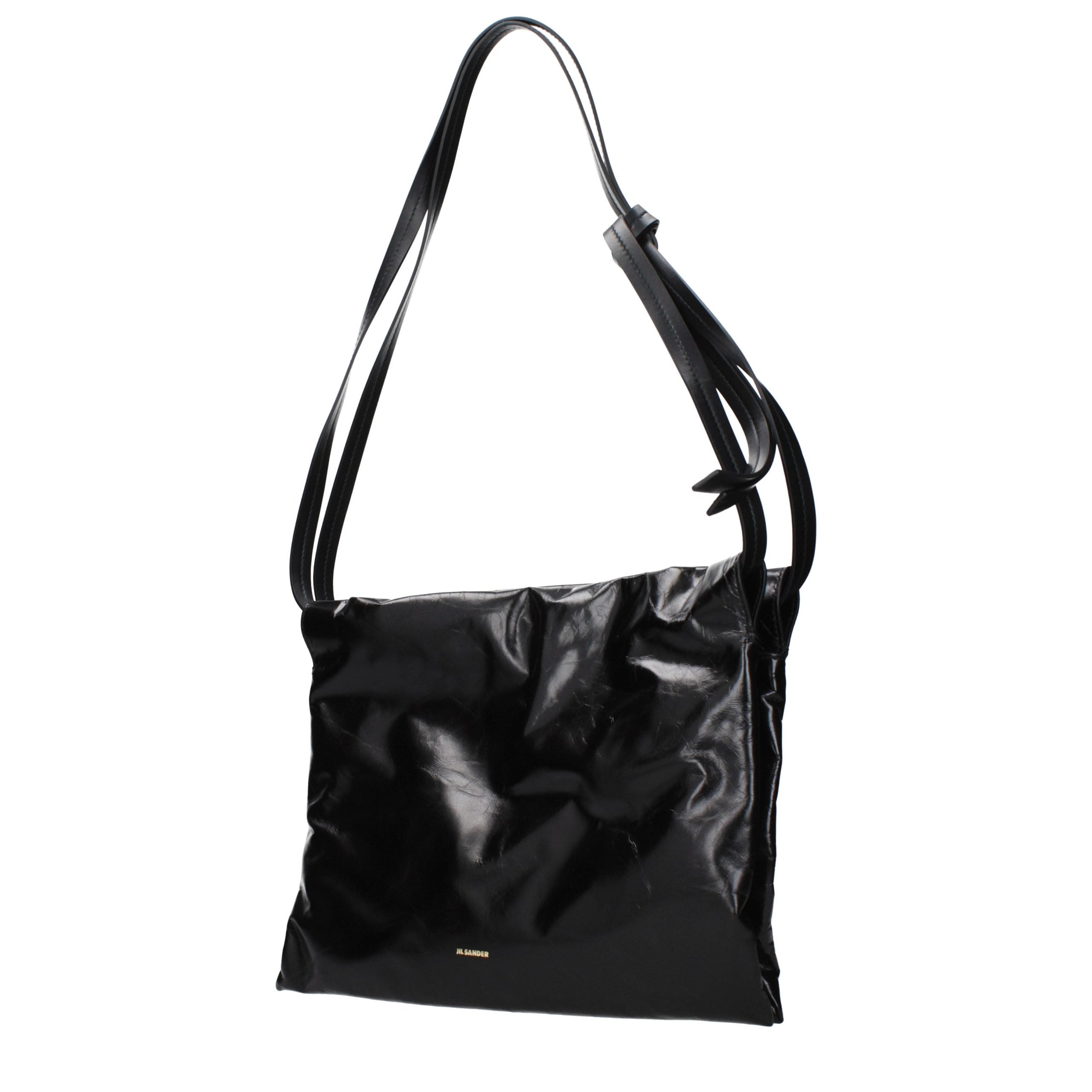 Jil Sander Black Leather Shoulder Bag Jil Sander