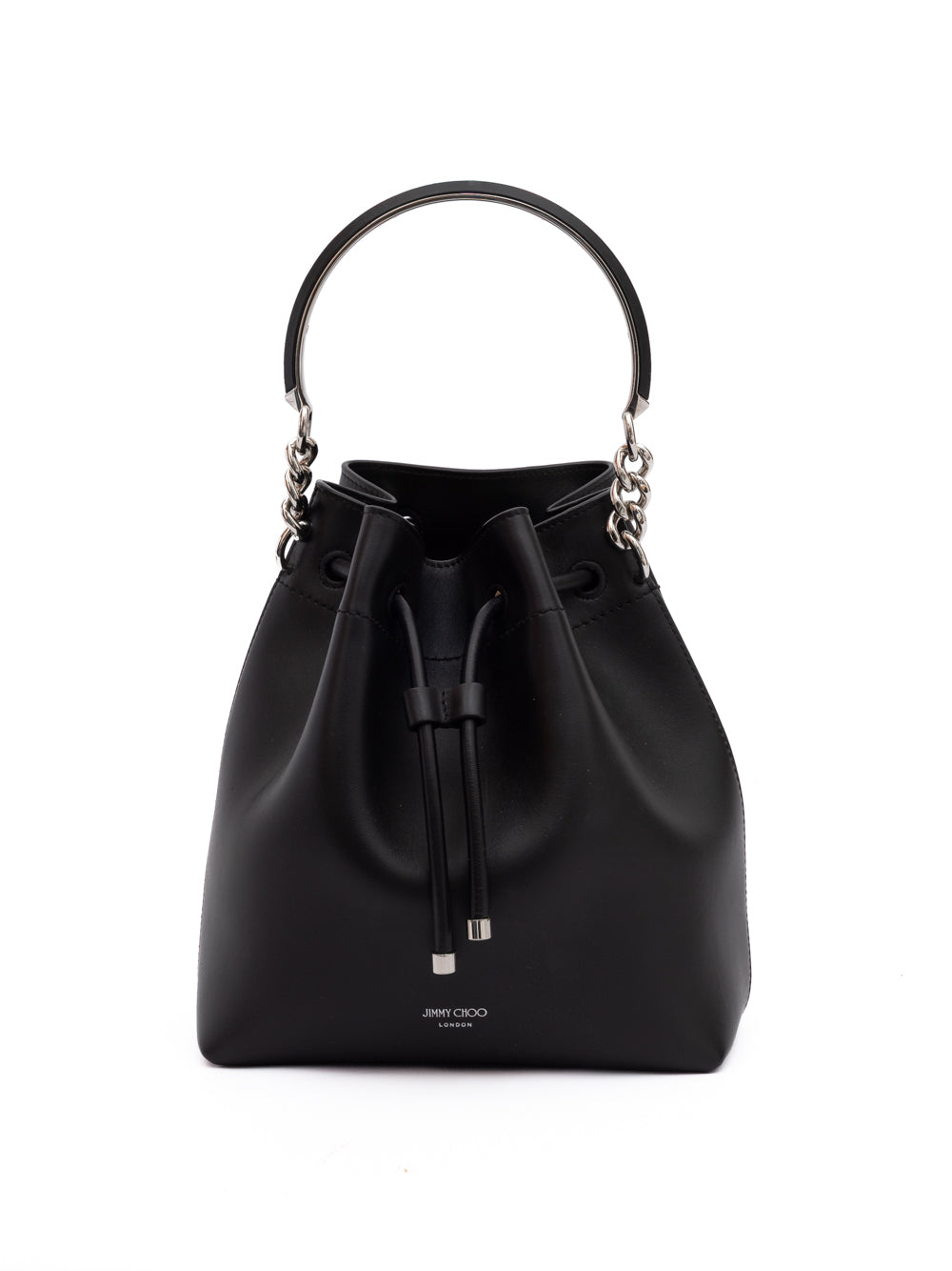 Jimmy Choo Black Bon Bon Leather Bucket Jimmy Choo