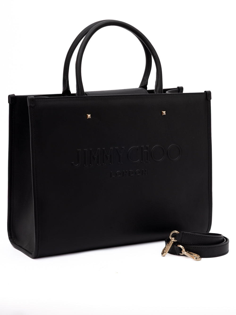 Jimmy Choo Black Avenue S Tote Leather Handbag Jimmy Choo