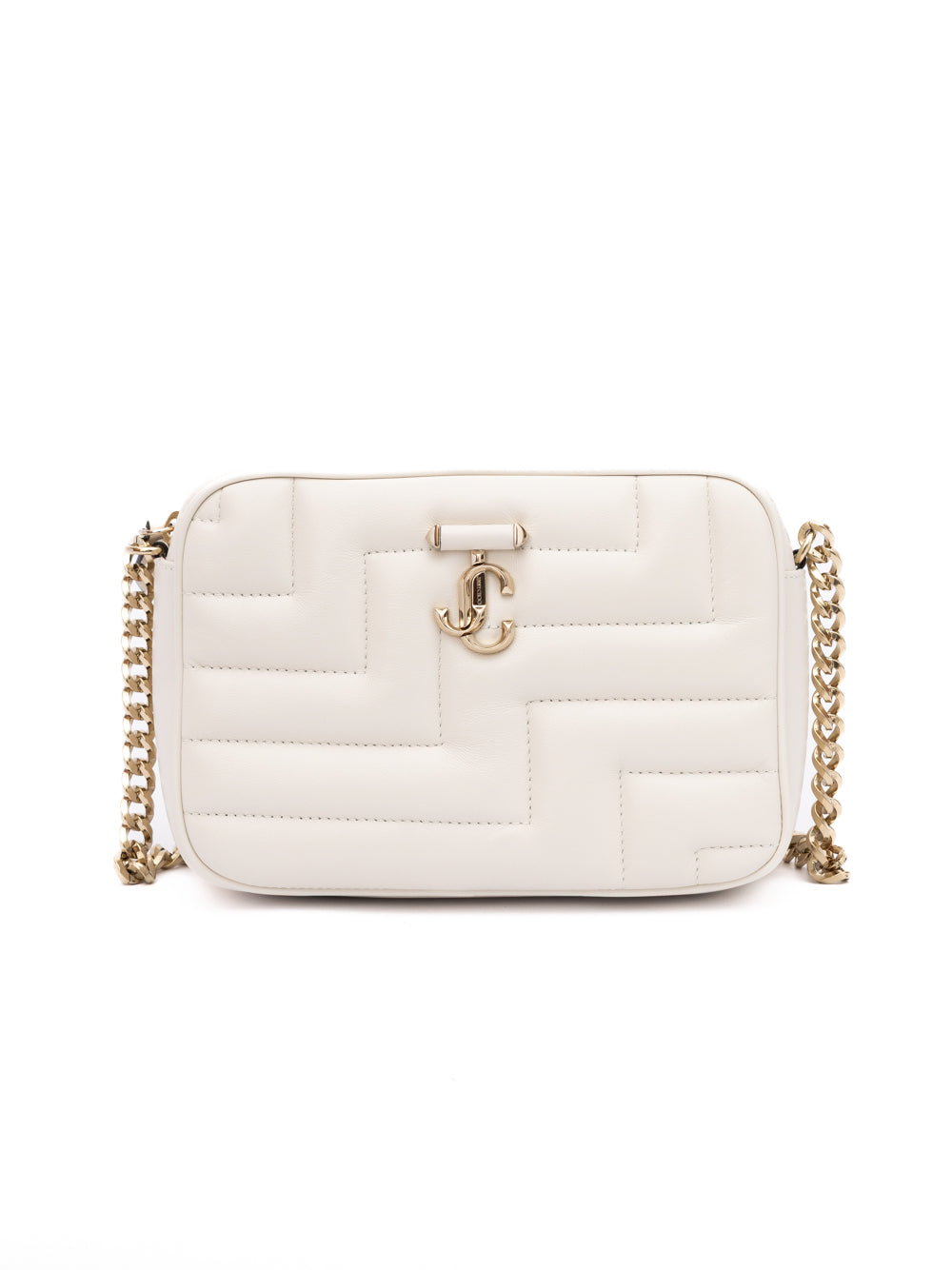 Jimmy Choo White Leather Avenue Camera Shoulder Bag Jimmy Choo
