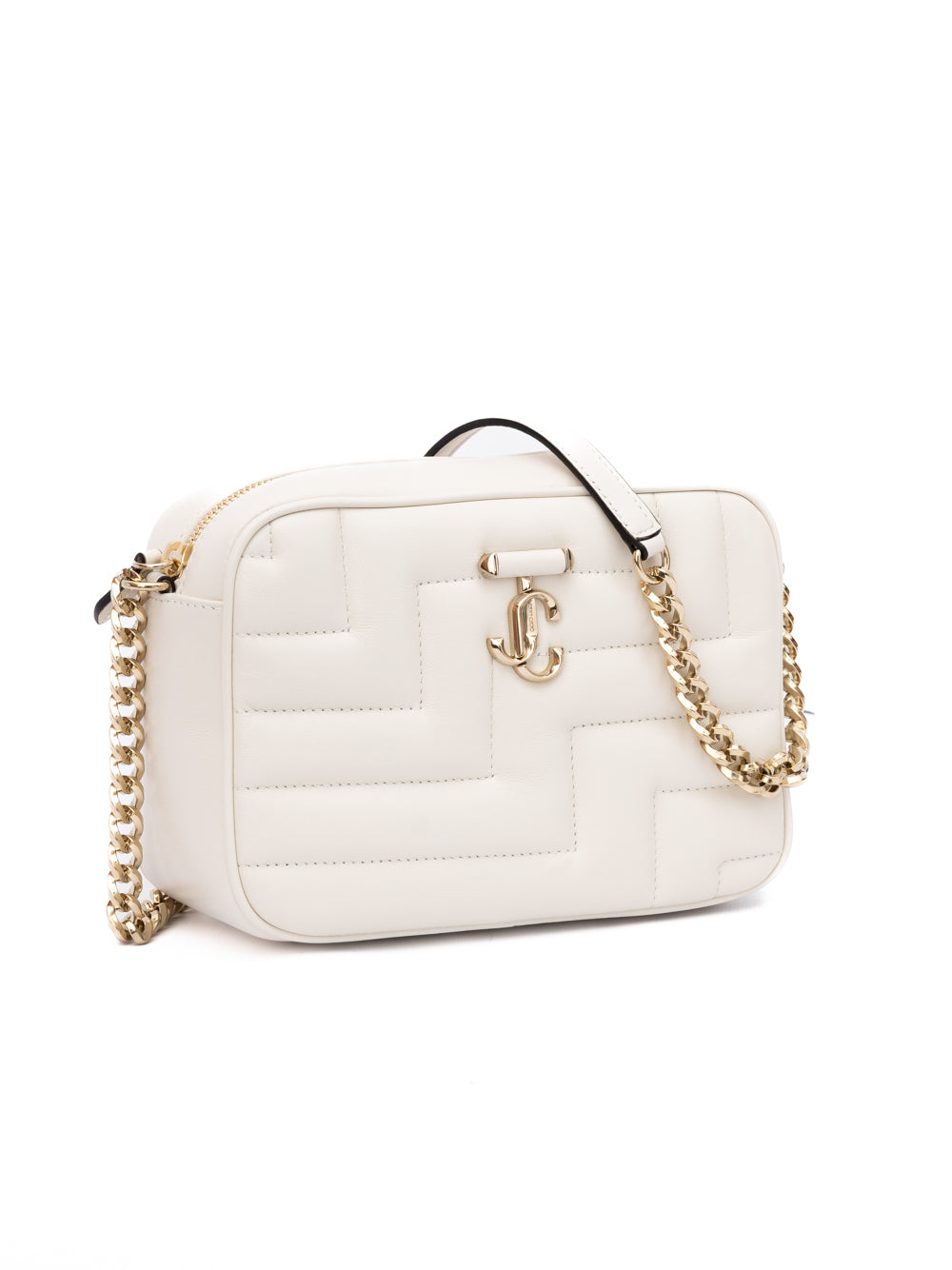 Jimmy Choo White Leather Avenue Camera Shoulder Bag Jimmy Choo