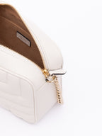 Jimmy Choo White Leather Avenue Camera Shoulder Bag Jimmy Choo