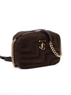 Jimmy Choo Brown Suede Avenue Camera Crossbody Bag Jimmy Choo