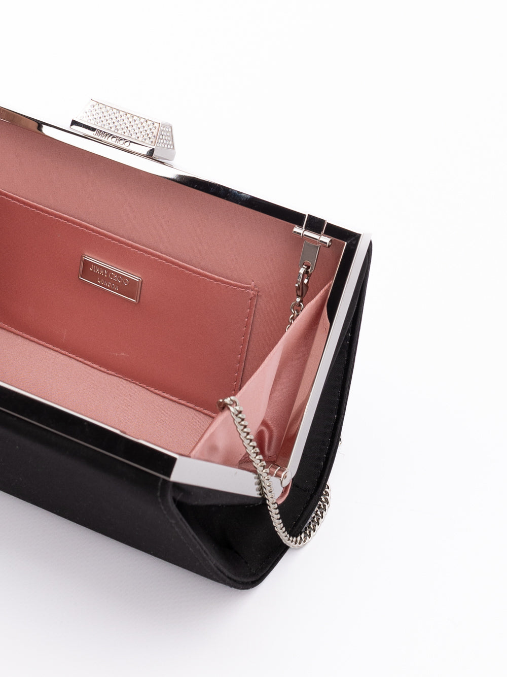 Jimmy Choo Black Satin Crossbody Bag Jimmy Choo