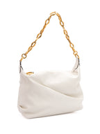 Jimmy Choo White Diamond Hobo Leather Shoulder Bag Jimmy Choo