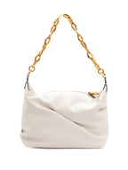 Jimmy Choo White Diamond Hobo Leather Shoulder Bag Jimmy Choo