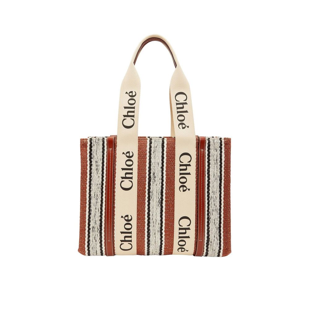 Chloé Brown Linen Tote Bag Chloé