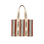 Chloé Brown Linen Tote Bag Chloé