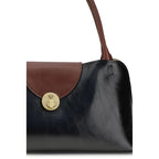 Versace Black Calf Leather Bos Taurus Shoulder Bag Versace