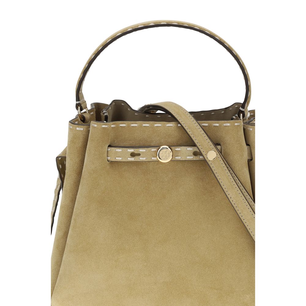 Tory Burch Beige Calf Leather Bos Taurus Backet Bag Tory Burch