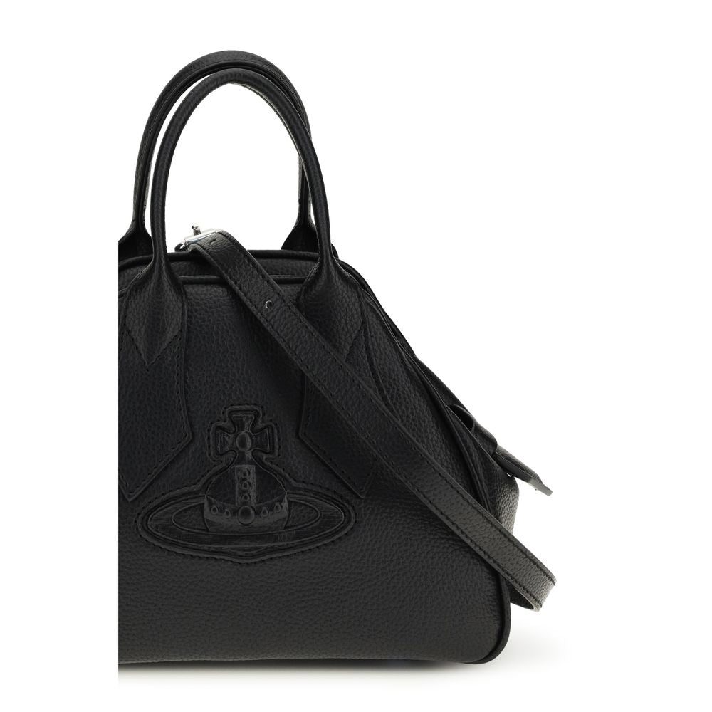 Vivienne Westwood Black Calf Leather Bos Taurus Shoulder Bag Vivienne Westwood