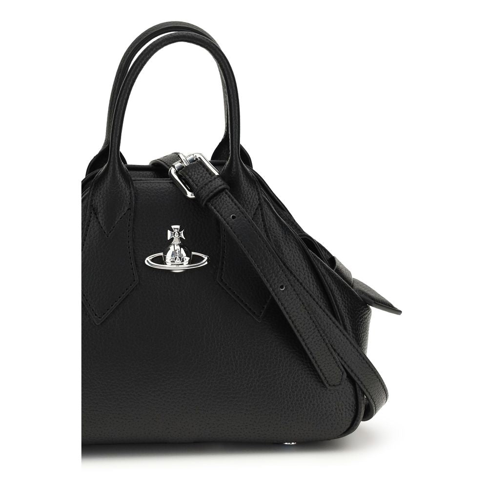 Vivienne Westwood Black Calf Leather Bos Taurus Shoulder Bag Vivienne Westwood