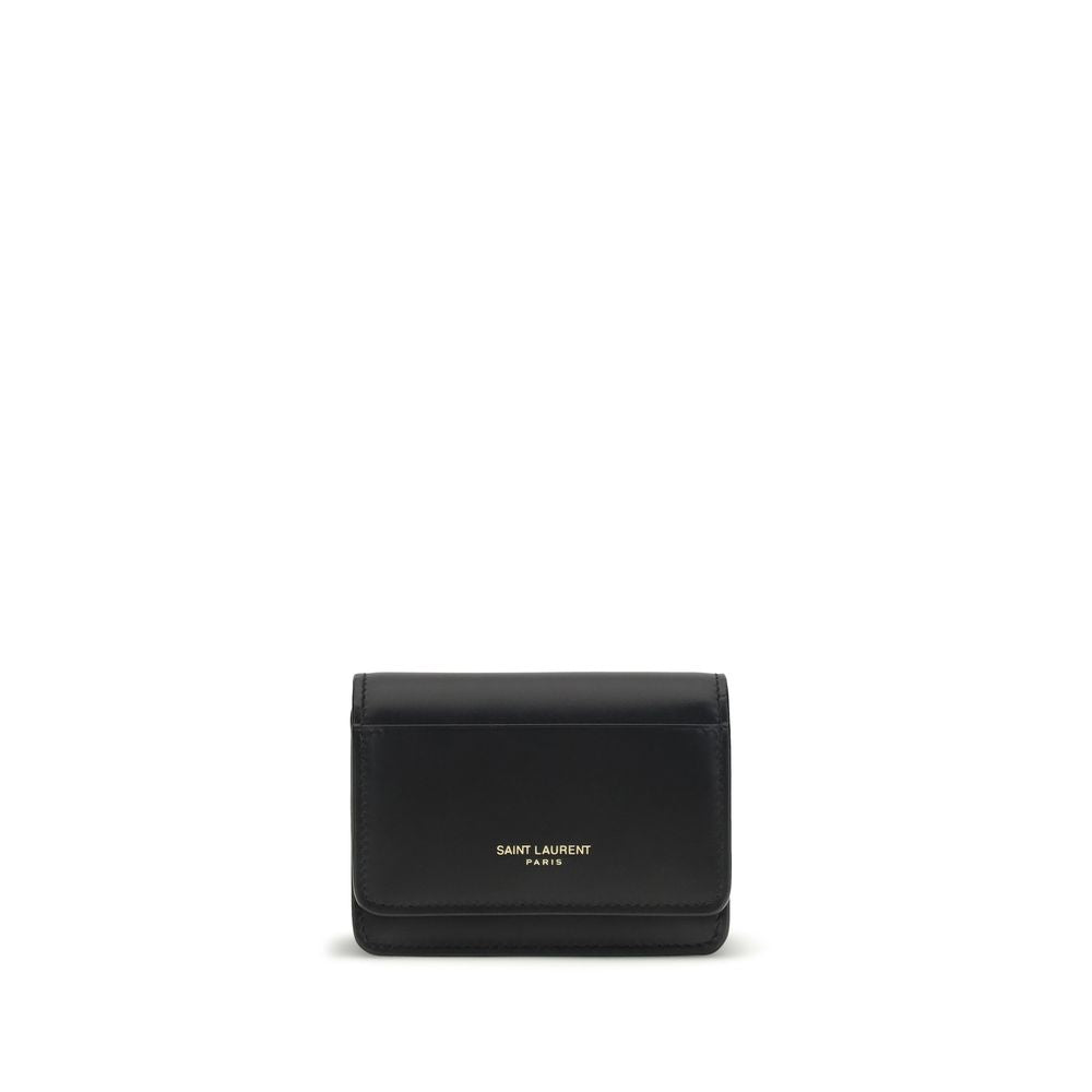 Saint Laurent Black Calf Leather Bos Taurus Wallet Saint Laurent