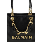 Balmain Black Calf Leather Bos Taurus Handbag Balmain
