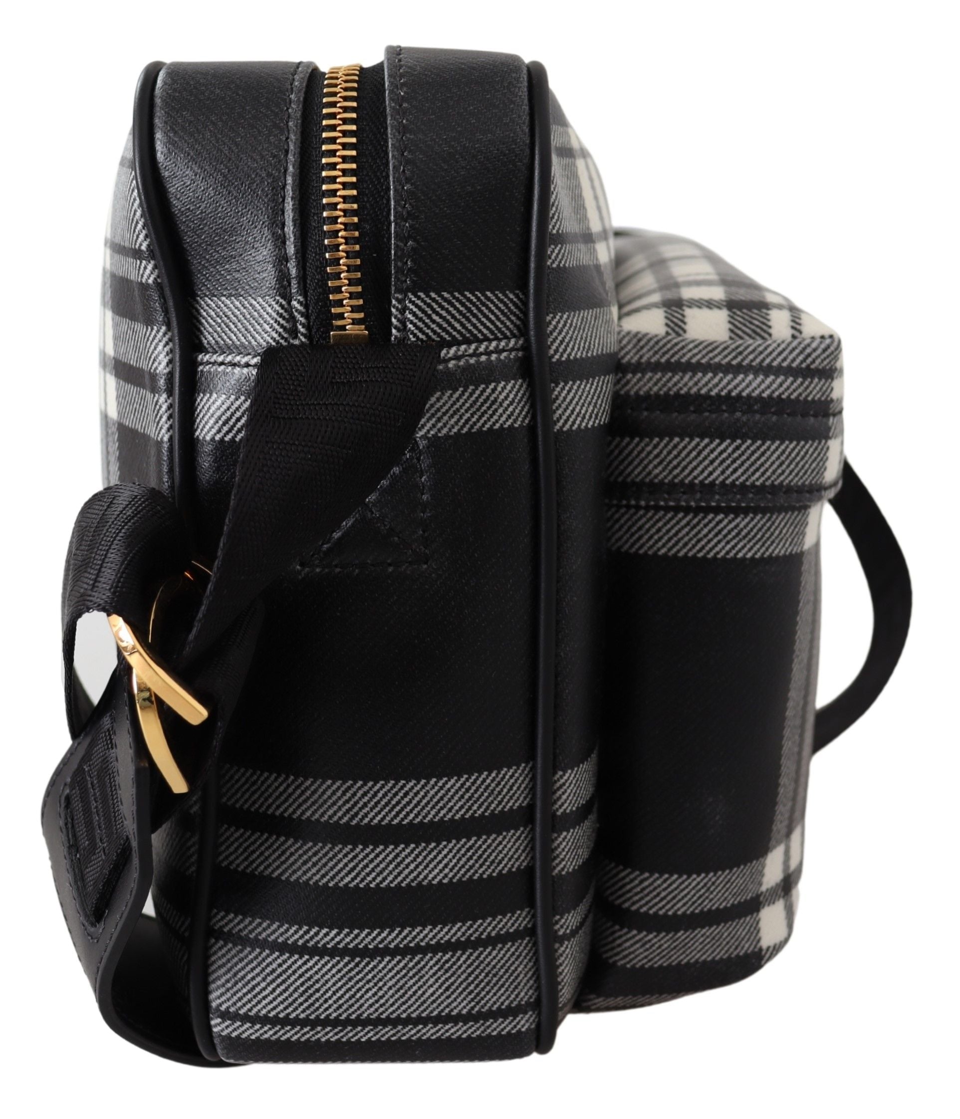 Versace Elegant Grey Leather Crossbody Bag - MARANOS
