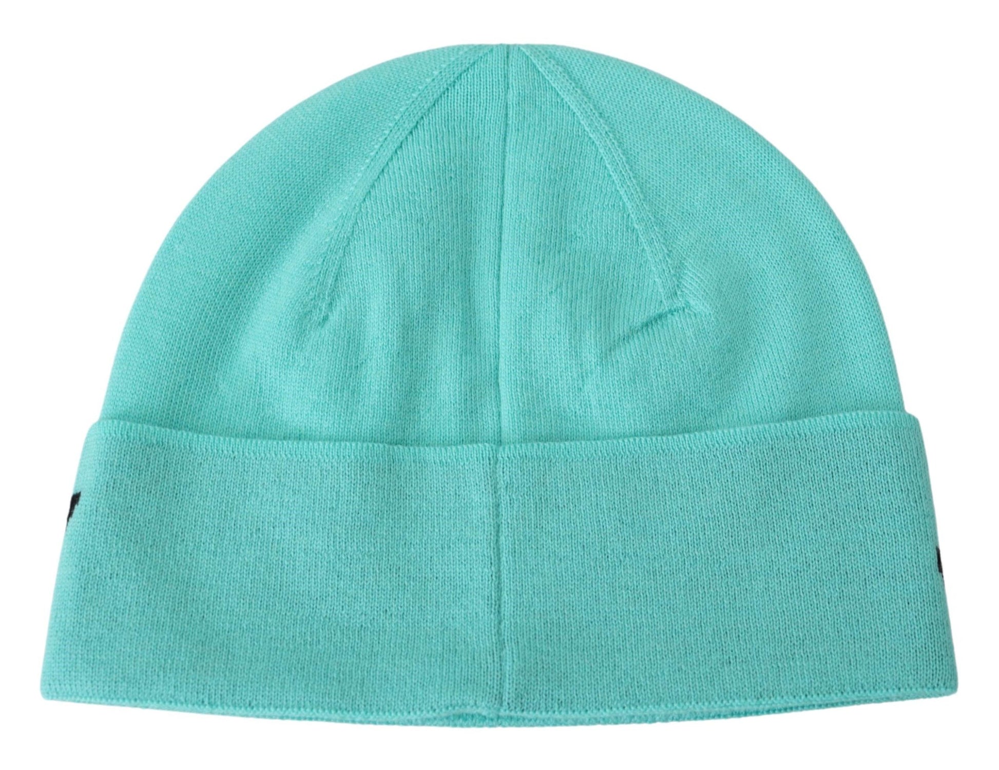 Givenchy Aquamarine Green Wool Beanie with Signature Logo - MARANOS