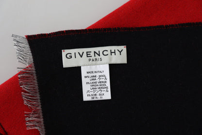 Givenchy Elegant Red Wool Blend Unisex Scarf - MARANOS
