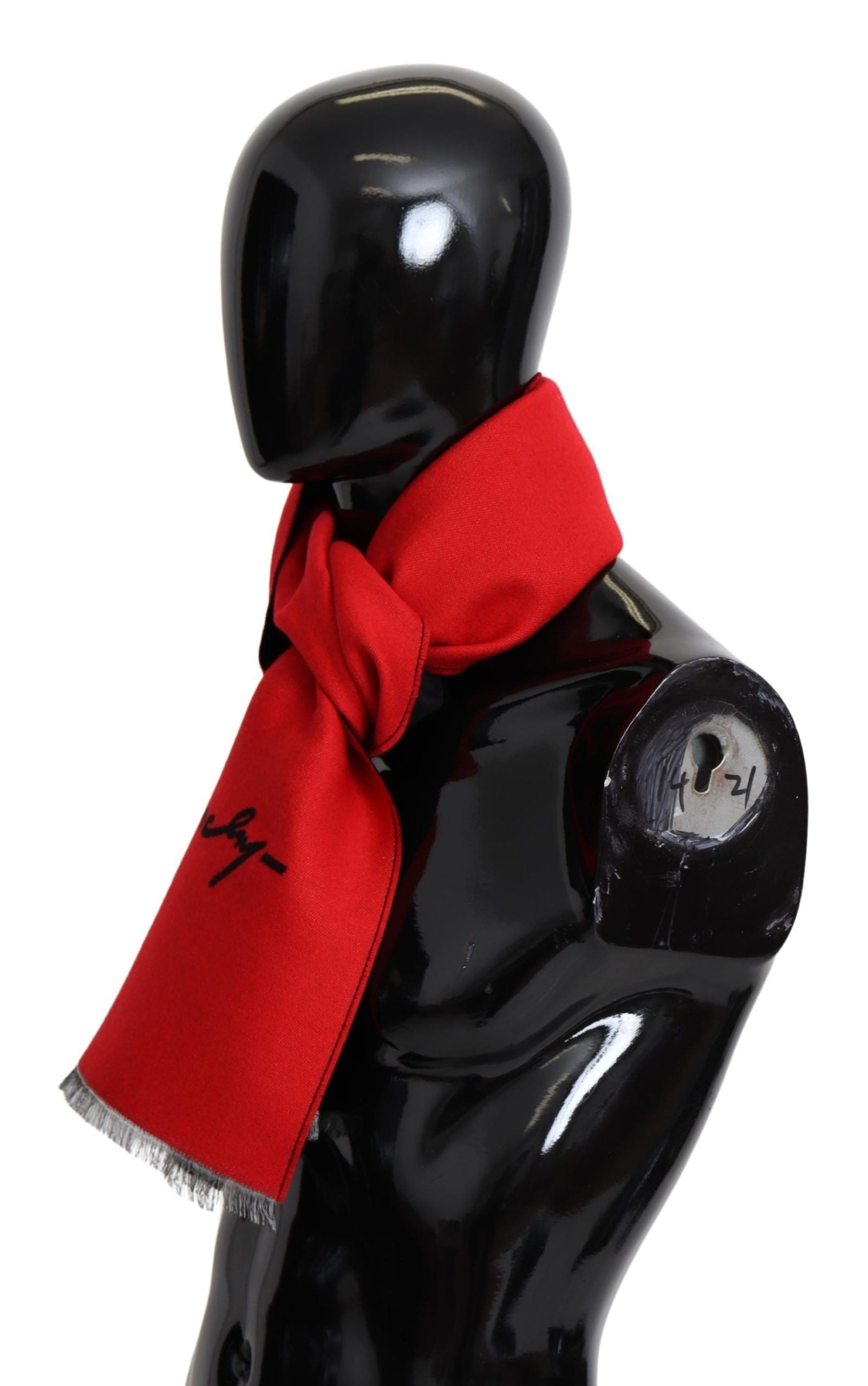 Givenchy Elegant Red Wool Blend Unisex Scarf - MARANOS