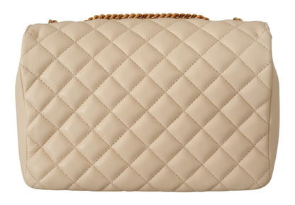 Versace Elegant White Nappa Leather Shoulder Bag - MARANOS
